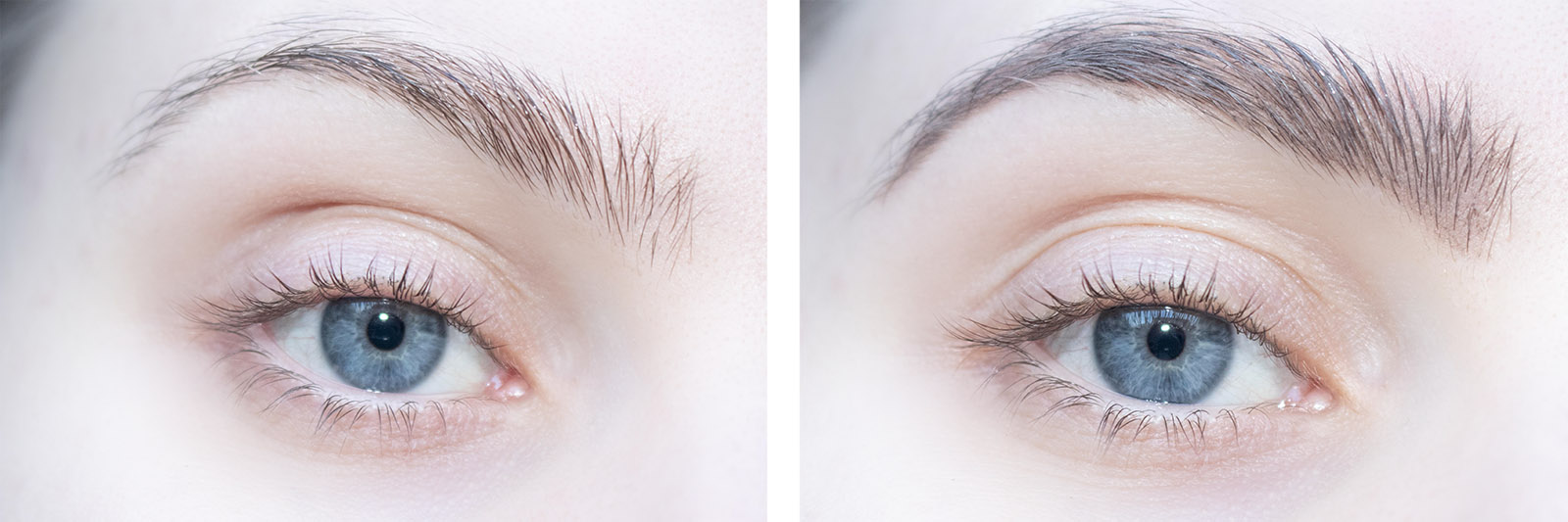 Essence brow pomade resultaat before after